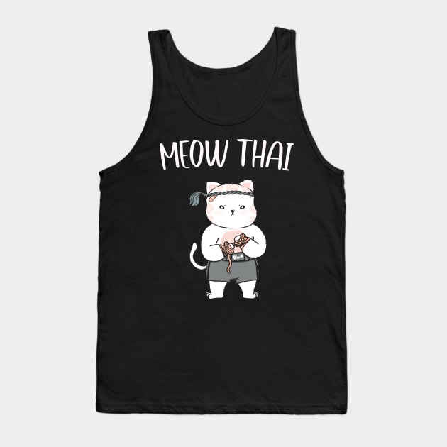 Muay Thai Cat Tank Top by Foxxy Merch